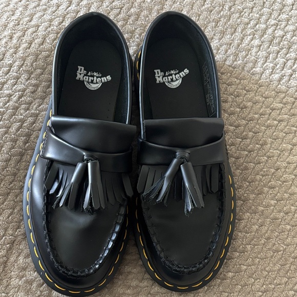 Dr. Martens Shoes - Dr. Martens Kids Black Moccasins with Tassels